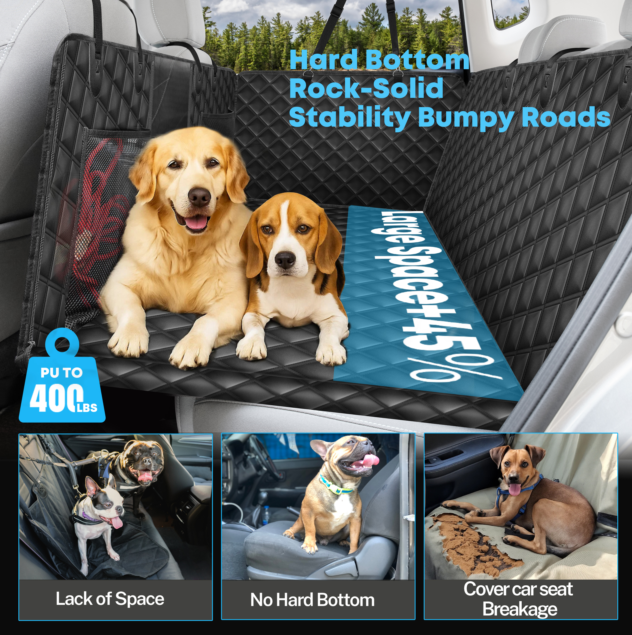 Kohree Back Seat Extender for Dogs, Large photo 4