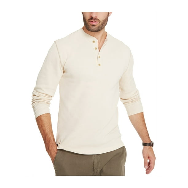 Weatherproof Weatherproof Mens WaffleKnit Henley Shirt