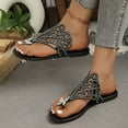 thumbnail image 3 of Womens Butterfly Flip Flops Sparkly Beach Summer Rhinestones Thongs Slip on Slippers Flats Dress Sandals 2025, 3 of 7