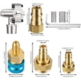 thumbnail image 2 of Valve de Conversion A/C avec Bouchon Anti-Poussière Convertit R12 en R134a Adapté au Port Latéral Bas de 7/16 Pouces BPV-31 Adaptateur de Robinet de Perçage de Balle R1234YF à R134a, 2 of 7