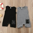 thumbnail image 1 of Bébé Garçon Rompers Enfants Combinaison Combinaison Sans Manches Rompers Tenues Vêtements une Pièce 0-24M, 1 of 5