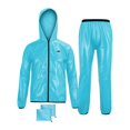 thumbnail image 1 of Traje de lluvia impermeable con bolsa de almacenamiento Conjuntos de chaqueta y pantalones impermeables Ropa impermeable a prueba de viento Equipo de , Azul, l Salvador Impermeable, 1 of 9