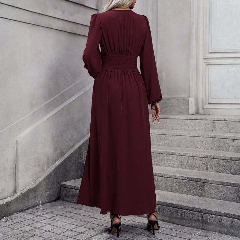 dark purple bridesmaid dresses with sleeves Bridesmaid Dresses Grape Deep V-Neck Short Sleeves Stretch Satin Bride main image 0