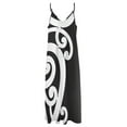 thumbnail image 5 of Black and White Layered Maori Koru Design Sleeveless Dress luxury evening dresses for women dress dresses Beachwear, 5 of 6