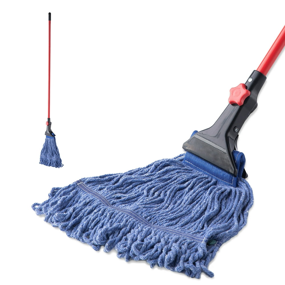 Yocada LoopedEnd String Wet Mop Heavy Duty Cotton Mop Commercial Industrial Grade Iron Pole Jaw
