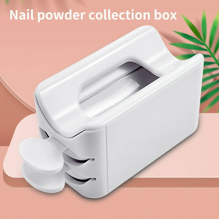 Nail Powder Recycling Box Double Layer Dip Powder Storage