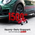 thumbnail image 3 of 2-Pack Mechanical Car Dolly Jack Set, 1500-lbs Capacity Wheel Dolly, 9" Car Wheel Dolly Positioning Jack for Vehicle Moving & Auto Repair, Red, 3 of 7