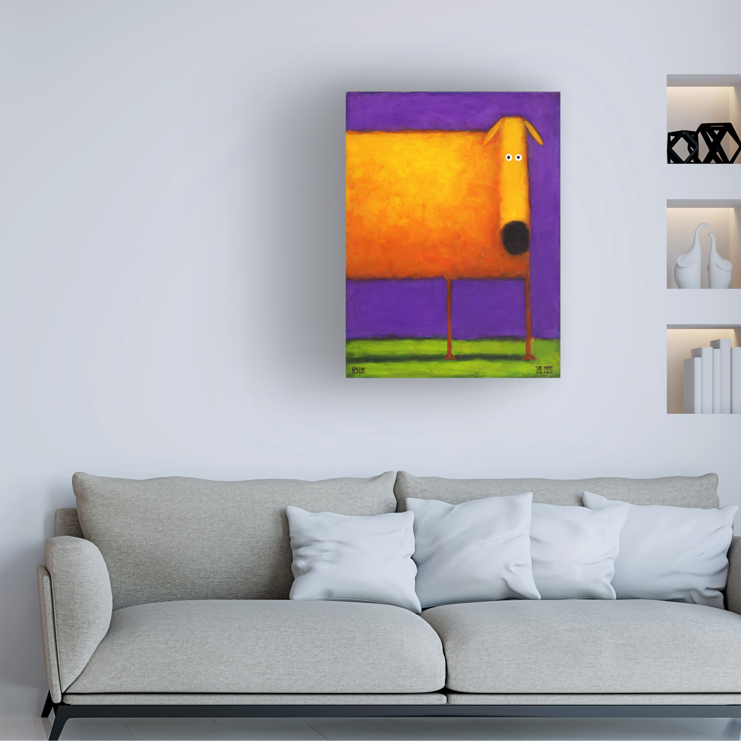 Trademark Fine Art 'Orange Dog I' Canvas Art by Daniel Patrick Kessler