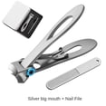 thumbnail image 1 of Cortaúñas para uñas gruesas de los pies, cortaúñas con apertura de mandíbula de 15 mm de ancho, cortaúñas gruesas de acero inoxidable para hombres y mujeres de gran tamaño (plata), 1 of 5