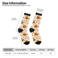 thumbnail image 2 of Honeii Thanksgiving With Turkey Print Adult Socks,Crew Socks,Casual Calf Socks,Daily Wear Socks for Men & Women, Perfect for Sports, Casual and Everyday Use, 2 of 6