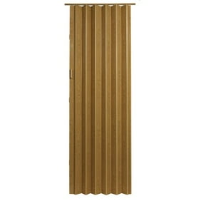 Homestyle Plaza Vinyl Accordion Door 36 X 96 Oak Walmart Com