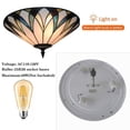 thumbnail image 5 of 18"x6" Tiffany Stained Glass Bowl Shade 3-Light Ceiling Lamp Chandelier Lamp E26, 5 of 15