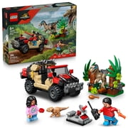 LEGO Jurassic World Raptor Off-Road Escape Dinosaur Toy - Building Playset with Dinosaur Action Figures, Jurassic World Toy for Boys & Girls, Ages 6+ - Gift for Birthdays - 76972