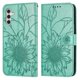 thumbnail image 1 of Funda tipo cartera con girasol grabado para Samsung A34 5g, multifuncional, elegante y con protección total., 1 of 5