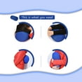 thumbnail image 6 of Micro Mini Microbead Back Cushion Roll Throw Pillow Travel Home Sleep Neck Support Comfortable Blue, 6 of 7