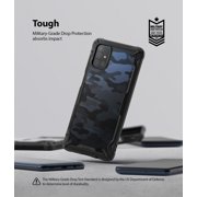 Ringke Fusion-X Case Compatible with Samsung Galaxy M51, Transparent Hard Back Shockproof Advanced Bumper Cover - Camo Black