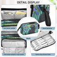thumbnail image 4 of Nylon Fish Mouth Pencil Case with Large Capacity Zipper Pencil Pouch Black Cat and Irises Pencil Bag Organizers, 4 of 7