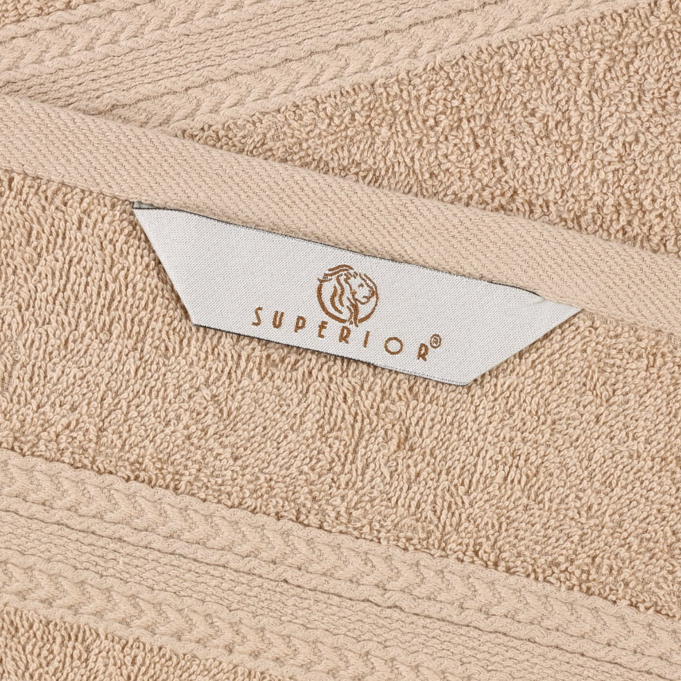 Superior Eco-Friendly Cotton Solid 6-Piece, Camel, Towel Set