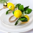 thumbnail image 4 of Lemon Napkin Rings Set of 18 Lemon Vine Leaf Napkin Holders for Dining Table Decor Banquet Wedding Birthday Christmas B, 4 of 6