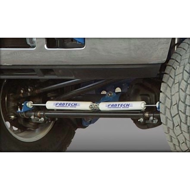 Fabtech Motorsports Steering Stabilizer FTS8001 Performance; Dual; With Mounting Brackets