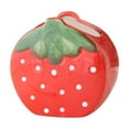 thumbnail image 2 of Clearance Office cabinet under $20,Creative Ceramic Strawberry Pencil Holder Cute Makeup Brush Storage Box Student Dormitory Stationery Pen Holder Shelf Two Color Optional. 2PC, 2 of 7