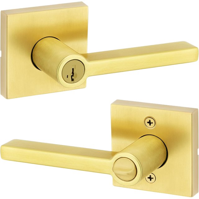 Poignée de Porte Mate Réversible Levier d'Intimité Poignées de Porte Intérieures pour Portes de Chambre et de Salle de Bain Serrure de Porte de Salle de Bain/chambre Sans Clé Déco Maison Moderne