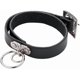 thumbnail image 1 of Gargantilla de piel de vaca negra para mujer, joyería ajustable, estilo gótico, collar de cuero genuino liso, cadena, diseño punk, collar corto circular., 1 of 8
