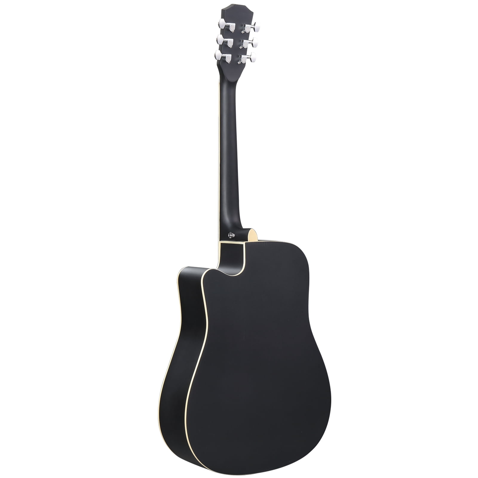 Full-Size Dreadnought Cutaway Acoustic Guitar, Basswood Body, Steel Strings, Beginner-Friendly Setup, Includes Gig Bag, Strap, Picks, and Spare Strings