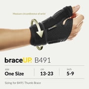 BraceUP CMC Thumb Spica Splint – Adjustable Hand Stabilizer for Arthritis and Tendonitis Relief (Black, Both Left Right Hand)