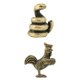 thumbnail image 1 of 2 Unids China Shengxiao Serpiente Gallo Escultura Titular Fit 0.2 Cm Stick s Brass Home Fengshui Decoración Adornos Sunnimix Incienso de bronce, 1 of 6