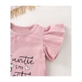 thumbnail image 5 of Qiylii 3-Piece Baby Girls Summer Outfit Set, Short Sleeve Snaps Romper + Rainbow/Leopard Print Pantie + Headband for Toddler, 0-24 Months, 5 of 9