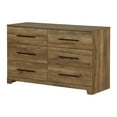 thumbnail image 2 of South Shore Barcelo 6-Drawer Dresser for Adult, in Natural Mango, 2 of 12