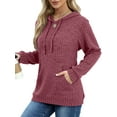 thumbnail image 3 of MOSHU Loose Hoodies for Women Casual Fall Tops Long Sleeve Womens Sweatshirts Pullover Fashion Shirts with Pocket, 3 of 8