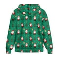 thumbnail image 5 of FOR U DESIGNS Christmas Zipper Hooded Sweatshirt Womens Long Cardigan Oversized Hoodies Size 4XL Long Sleeve Santa Claus Hoodie for Women Down-Shoulder Collar Sportswear, 5 of 7