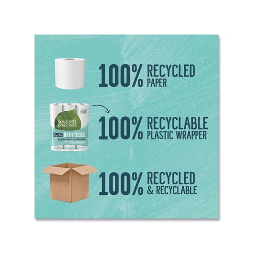 100% Recycled Bathroom Tissue, Septic Safe, 2-Ply, White, 240 Sheets/Roll, 24/Pack, 2 Packs/Carton 100% Recycled Bathroom Tissue, Septic Safe, 2-Ply, White, 240 Sheets/Roll, 24/Pack, 2 Packs/Carton