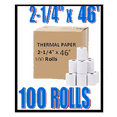 thumbnail image 1 of Zoomtoner Compatible Thermal Paper Rolls 2-1/4" x 46' 100/Pack (1 Box), 1 of 1