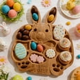thumbnail image 6 of Wooden Easter Bunny Charcuterie Tray for Serving, Festive Bunny Food Tray for Table, Easter Cooked Food Platter for Family Gathering, Holiday, 6 of 7
