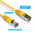 thumbnail image 2 of 6ft (1.8M) Cat5E Shielded (FTP) Ethernet Network Booted Cable 6 Feet (1.8 Meters) Gigabit LAN Network Cable RJ45 High Speed Patch Cable, Yellow (2 Pack), 2 of 2