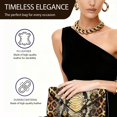 thumbnail image 6 of Xixirimido Clutch Purses for Women Evening Handbags for Formal Wedding Party Cocktail Prom Crossbody Envelope Bag with Detachable Chain, Leopard Snake Skin, 6 of 7