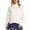 White, variant on Turtleneck Sweater For Women Chunky Cable Knit Pullover Sweaters Long Sleeve Loose Fit Fall Winter Jumper Top White M