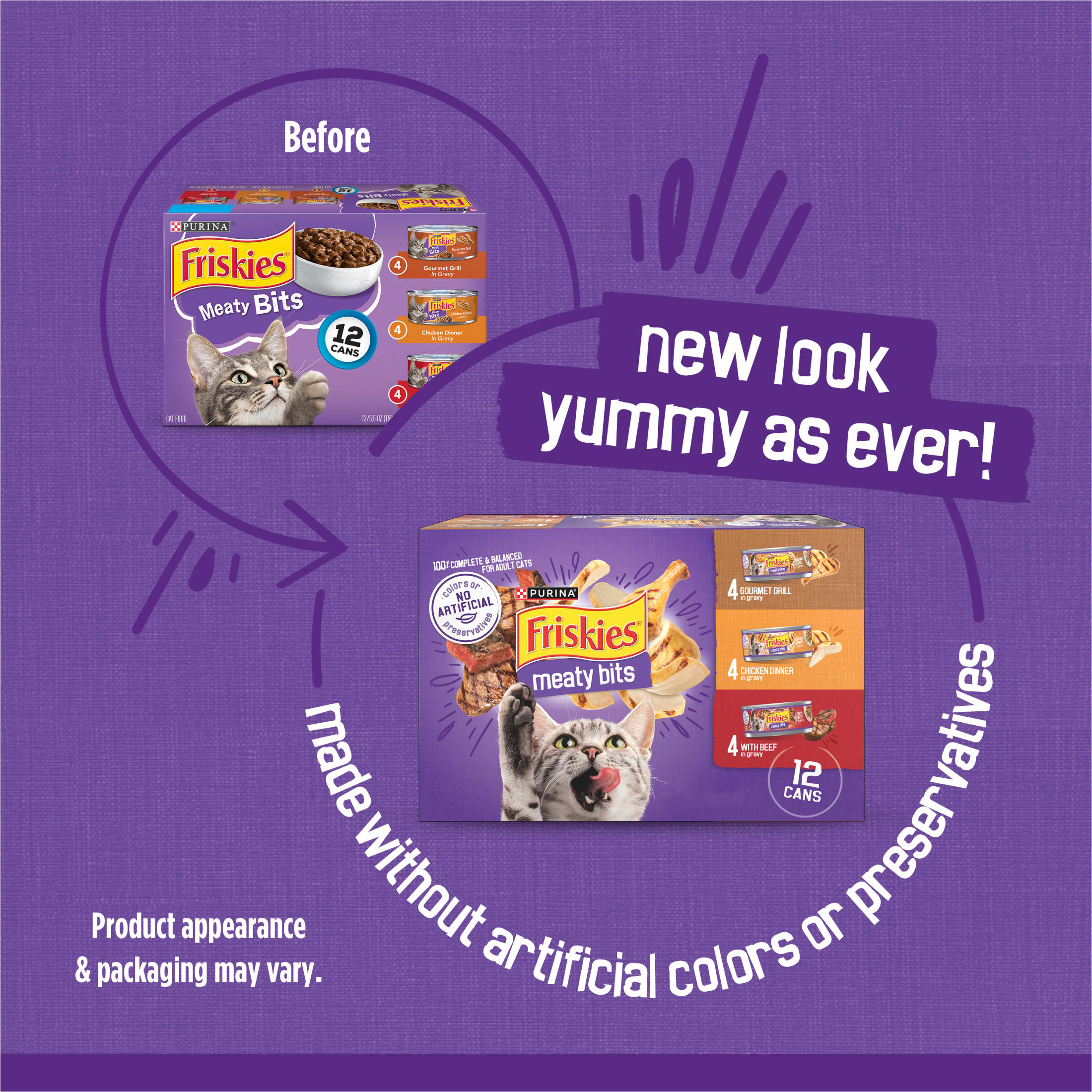 Purina Friskies Gourmet Wet Cat Food Variety Pack, 12 Cans photo 2