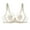 White, variant on Women's Lace Bra Front Closure Transparent Mini Mesh Rabbit Ear Cup Full Coverage Sheer Underwire (XL, White)