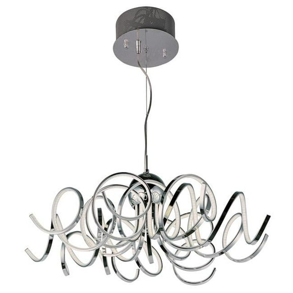 Et2 Chaos 34" Wide Polished Chrome Led Pendant Light