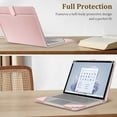 thumbnail image 3 of Fintie Case for 13.5 Inch Microsoft Surface Laptop 5/4/3/2 (Model: 1951/1868/1958/1950/1867/1769), Premium PU Leather Sleeve Protective Folio Book Cover with Large Pocket, Rose Gold, 3 of 7