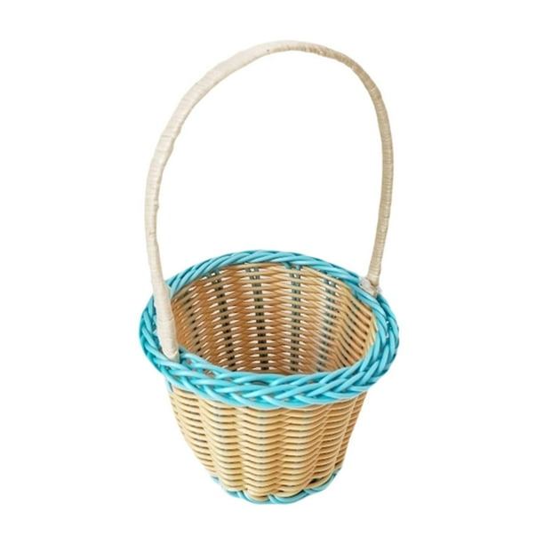 Cestas de flores Cesta de regalo vacía Cestas multiusos de frutas de granja Cestas de picnic Azul claro