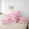 thumbnail image 6 of Feelyou Girly Pink Bowknot Twin Bedding Sets 7-Piece, Princess Cartoon Bow-tie Bedding Comforter Set, Teens Kids Girls Women Reversible Sheet Sets, Ultra Soft Bedroom Decor, 6 of 8