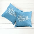 thumbnail image 6 of Ambesonne Fitness Throw Pillow Cover 2 Pack, I Like Fitness Words, 18", Pale Blue and White, 6 of 7