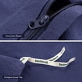 thumbnail image 3 of BESTOUCH Duvet Cover Set Full 100% Washed Cotton Linen Feel Soft Chic Lightweight 3Pcs (Navy Blue, 80"x90"), 3 of 8