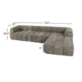 thumbnail image 3 of 122" Modern L-Shaped Sectional Sofa with Chaise Lounge, High-Density Foam Cushions, Fully Assembled Right Hand Facing for Living Room, Espresso, 3 of 8