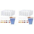 thumbnail image 1 of 40 Tiras 120 Botes Tiras de Pintura Vacías Y 40 Pinceles de Pintura Contenedores de Almacenamiento de Plástico Transparente para Tazas de Pintura, 3 Ml/0,17 Oz, 1 of 5